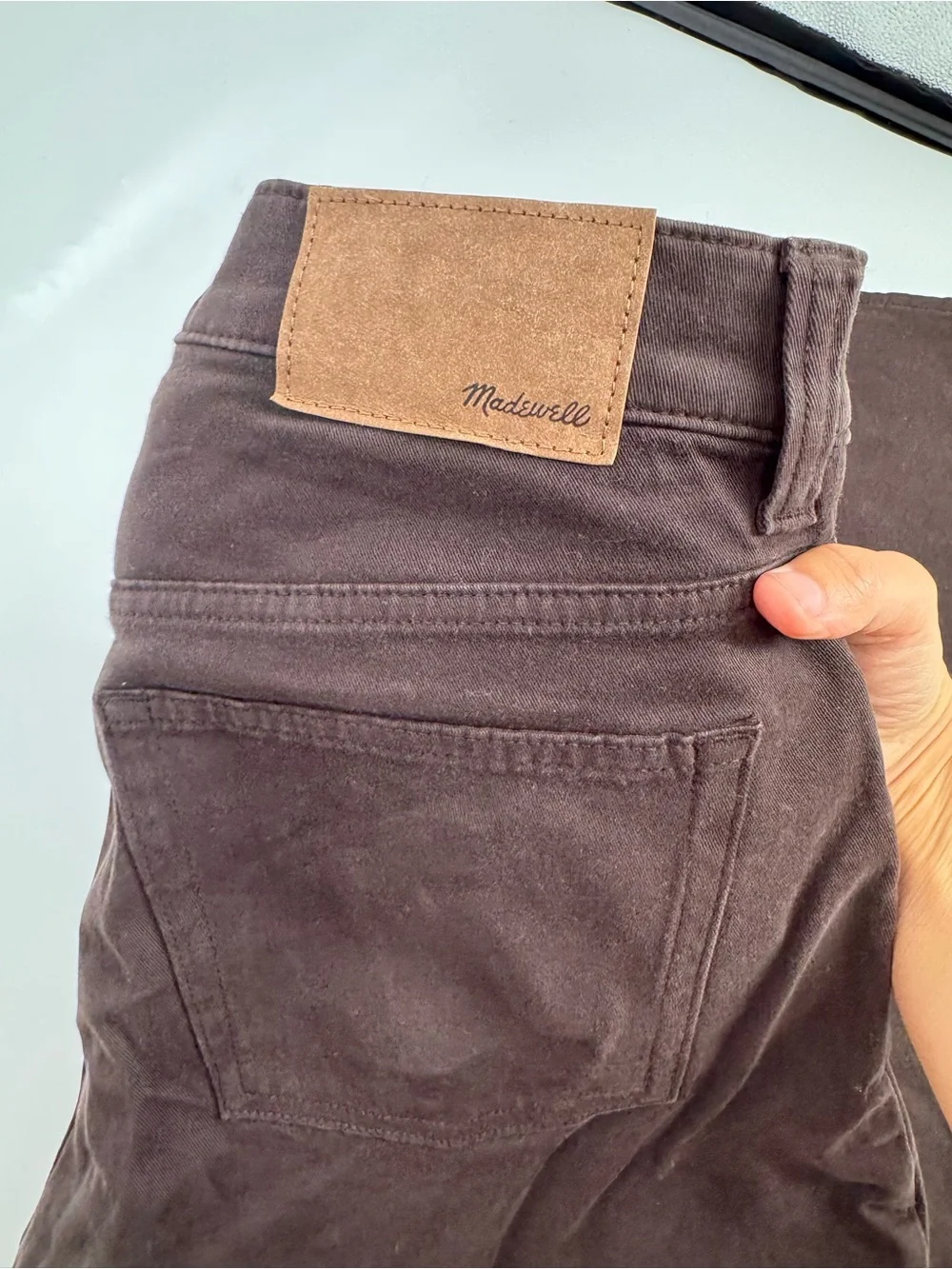 Madewell Rich Brown Athletic Slim Fit Jeans Earthcore Casual Cotton Stretch W30